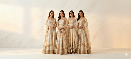Royal Ivory Anarkali Suit Set